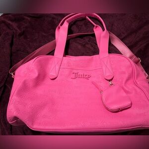 Juicy Couture Bright Pink Tote with Detachable Coin Pouch
